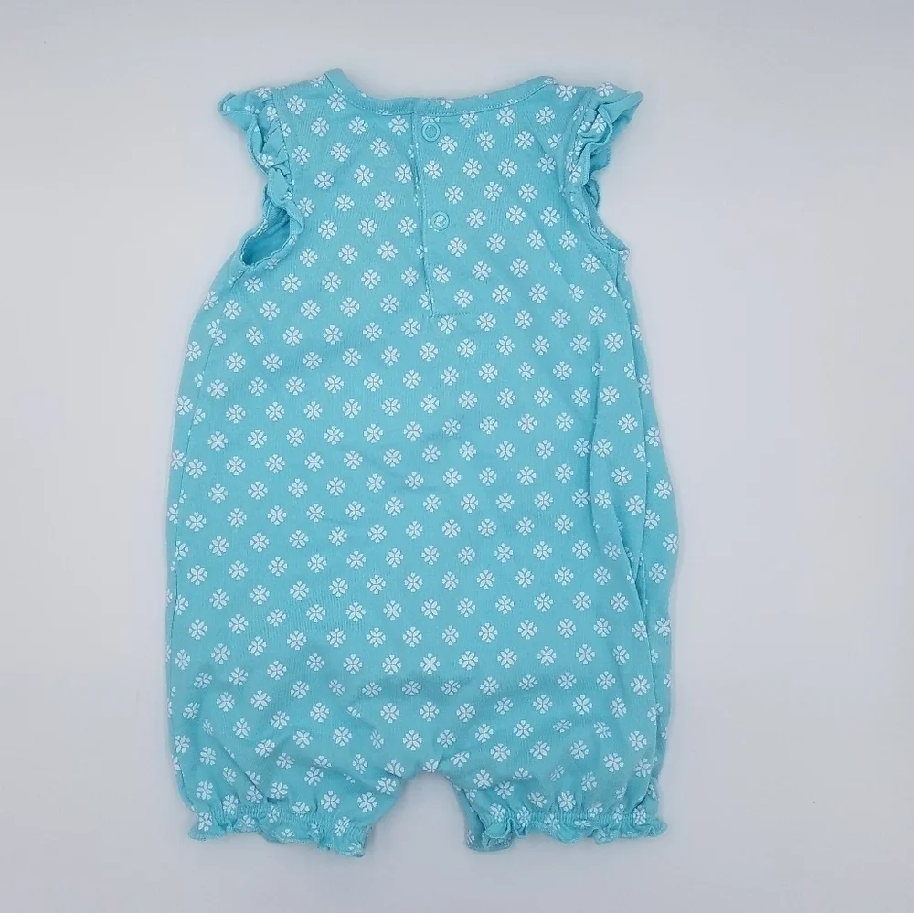 3 Rompers Turtle Frog 3-6m